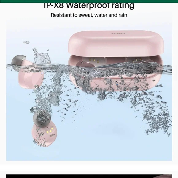 Wireless earbuds TOZO T12 rose gold - Picture 7 of 8